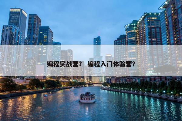 编程实战营？ 编程入门体验营？
