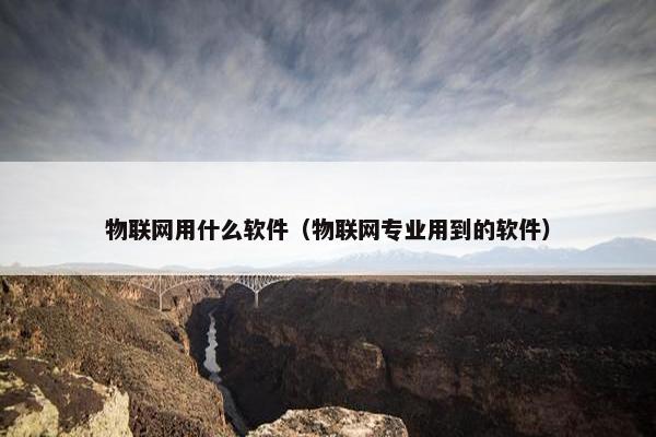 物联网用什么软件（物联网专业用到的软件）