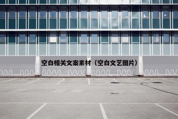 空白相关文案素材（空白文艺图片）