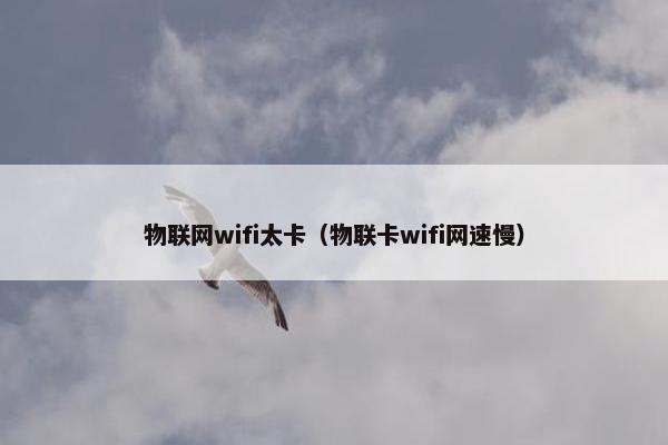 物联网wifi太卡（物联卡wifi网速慢）