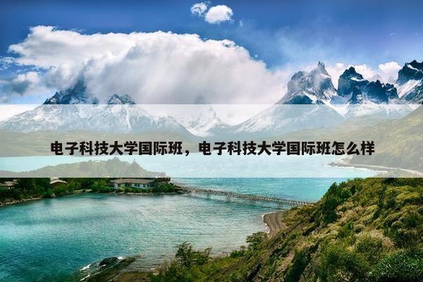 电子科技大学国际班，电子科技大学国际班怎么样