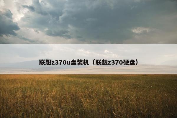 联想z370u盘装机（联想z370硬盘）