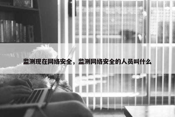 监测现在网络安全，监测网络安全的人员叫什么