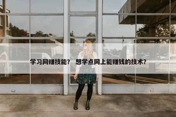学习网赚技能？ 想学点网上能赚钱的技术？