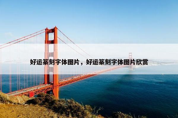 好运篆刻字体图片，好运篆刻字体图片欣赏