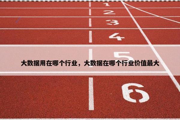 大数据用在哪个行业，大数据在哪个行业价值最大