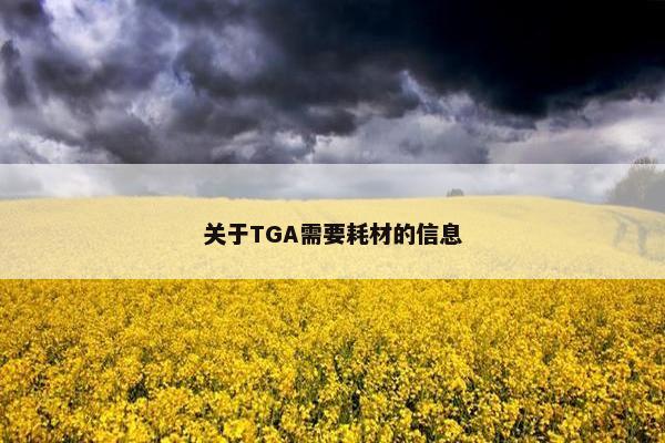 关于TGA需要耗材的信息