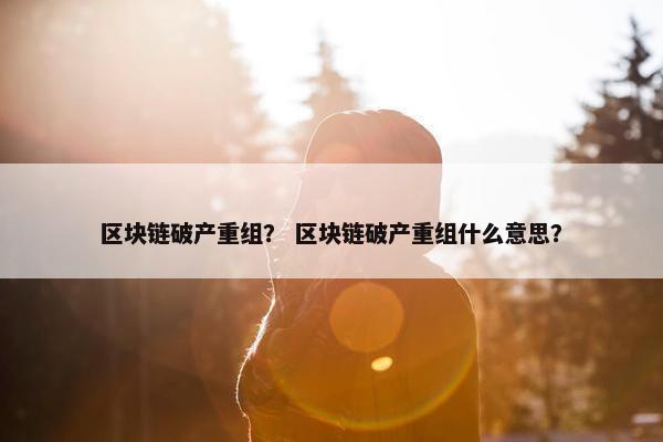 区块链破产重组？ 区块链破产重组什么意思？