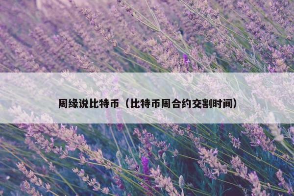 周缘说比特币（比特币周合约交割时间）
