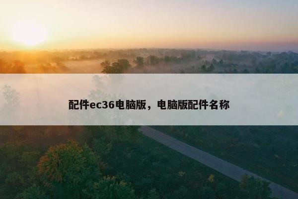 配件ec36电脑版，电脑版配件名称
