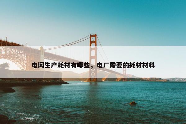 电网生产耗材有哪些，电厂需要的耗材材料