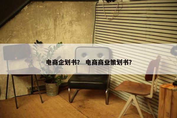 电商企划书？ 电商商业策划书？