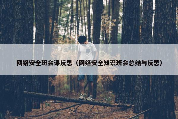网络安全班会课反思（网络安全知识班会总结与反思）