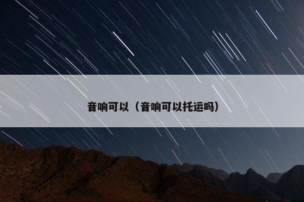 音响可以（音响可以托运吗）