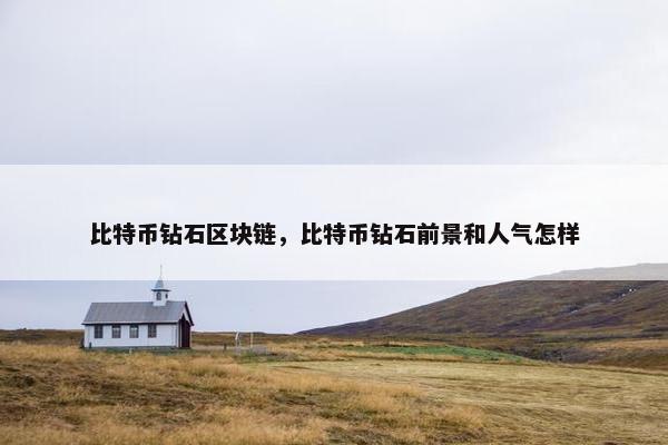 比特币钻石区块链，比特币钻石前景和人气怎样