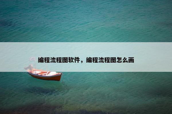 编程流程图软件，编程流程图怎么画