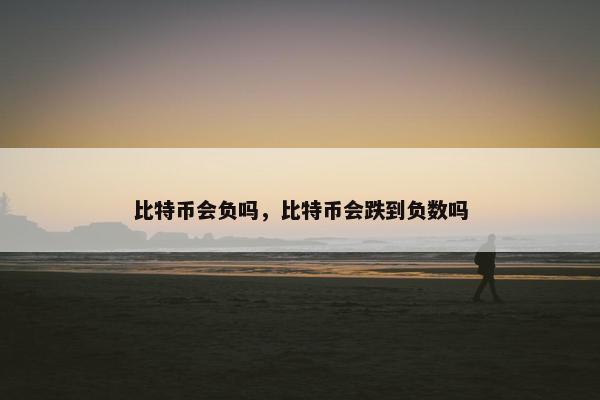 比特币会负吗，比特币会跌到负数吗
