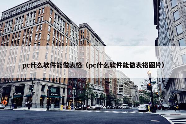 pc什么软件能做表格（pc什么软件能做表格图片）