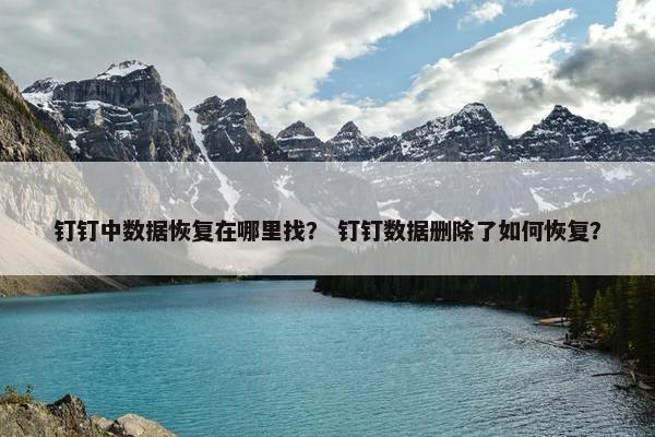 钉钉中数据恢复在哪里找？ 钉钉数据删除了如何恢复？