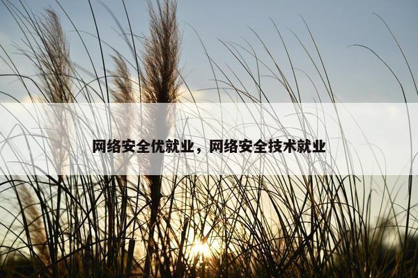 网络安全优就业，网络安全技术就业