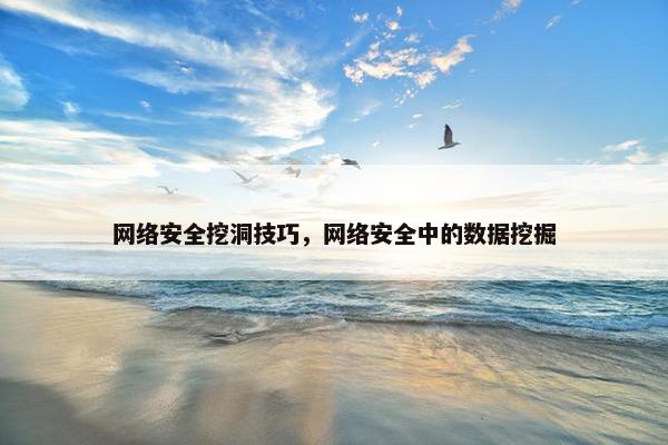 网络安全挖洞技巧，网络安全中的数据挖掘