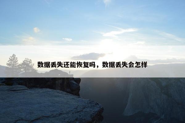 数据丢失还能恢复吗，数据丢失会怎样