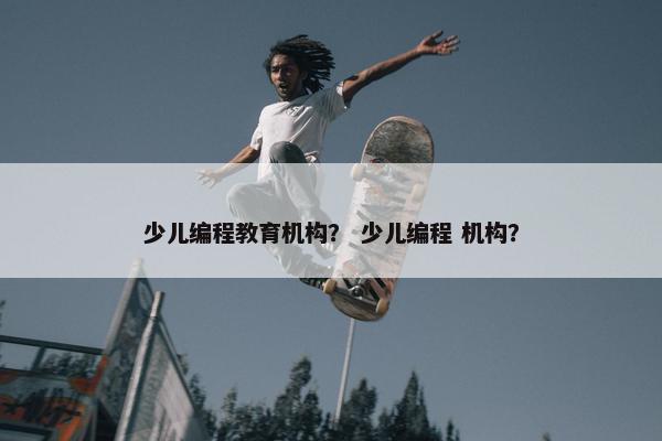 少儿编程教育机构？ 少儿编程 机构？