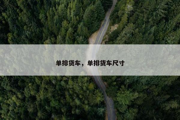 单排货车，单排货车尺寸