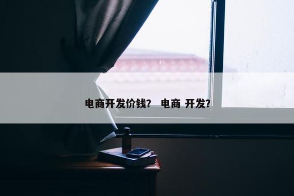 电商开发价钱？ 电商 开发？