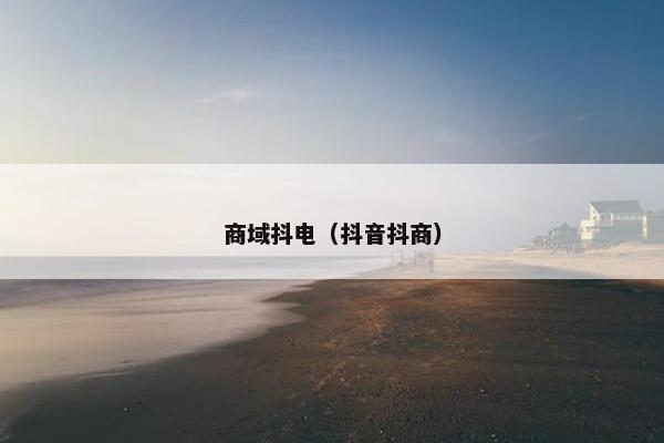 商域抖电（抖音抖商）