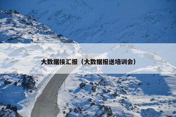 大数据接汇报（大数据报送培训会）