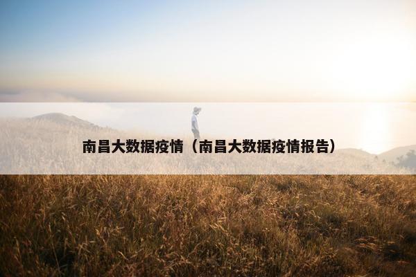 南昌大数据疫情（南昌大数据疫情报告）