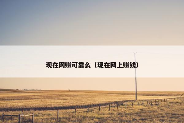 现在网赚可靠么（现在网上赚钱）