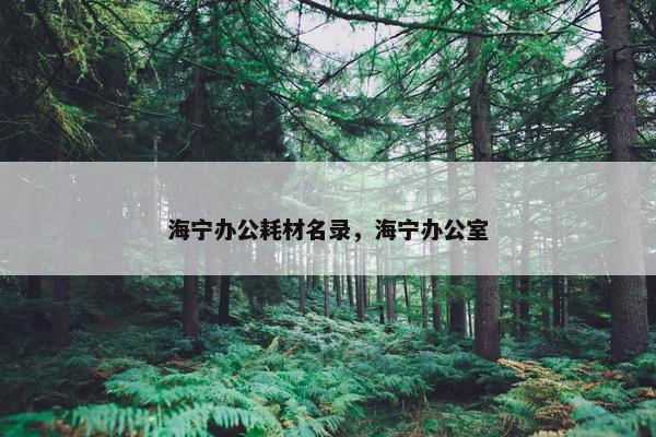 海宁办公耗材名录，海宁办公室
