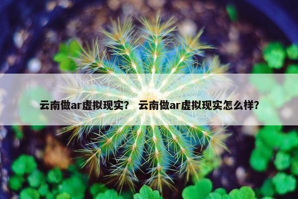 云南做ar虚拟现实？ 云南做ar虚拟现实怎么样？