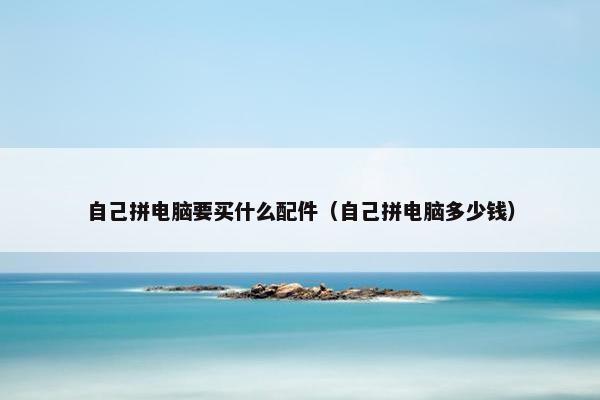 自己拼电脑要买什么配件（自己拼电脑多少钱）