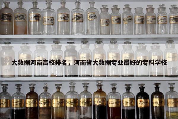 大数据河南高校排名，河南省大数据专业最好的专科学校