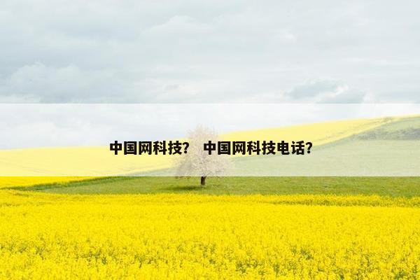 中国网科技？ 中国网科技电话？