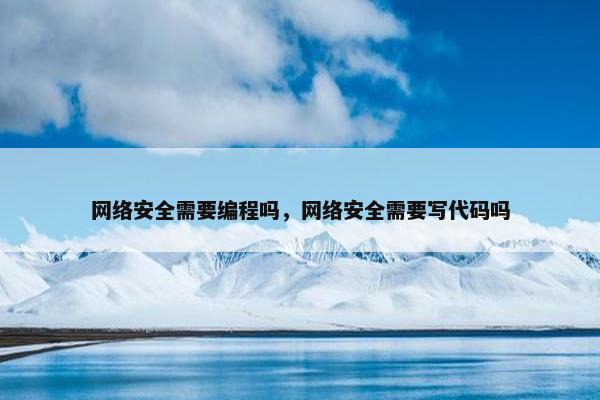 网络安全需要编程吗，网络安全需要写代码吗