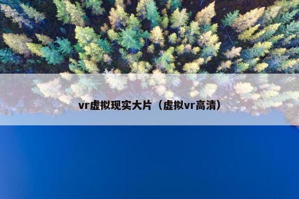 vr虚拟现实大片（虚拟vr高清）