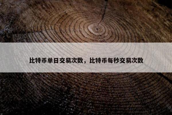 比特币单日交易次数，比特币每秒交易次数