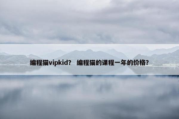 编程猫vipkid？ 编程猫的课程一年的价格？