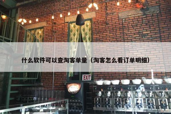 什么软件可以查淘客单量（淘客怎么看订单明细）