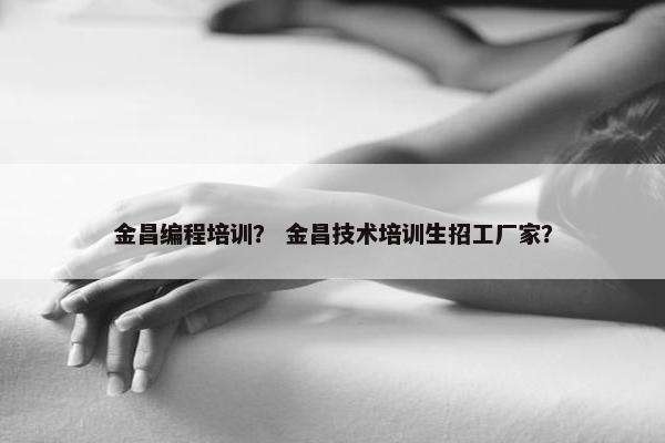 金昌编程培训？ 金昌技术培训生招工厂家？