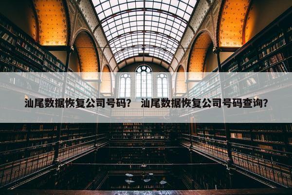 汕尾数据恢复公司号码？ 汕尾数据恢复公司号码查询？