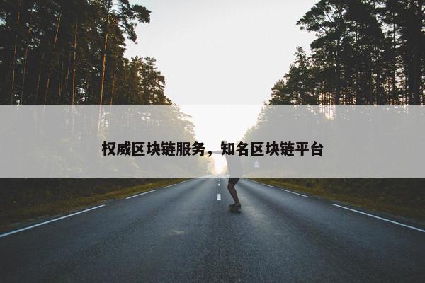 权威区块链服务，知名区块链平台