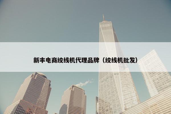 新丰电商绞线机代理品牌（绞线机批发）