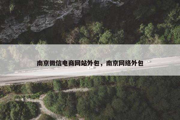 南京微信电商网站外包，南京网络外包