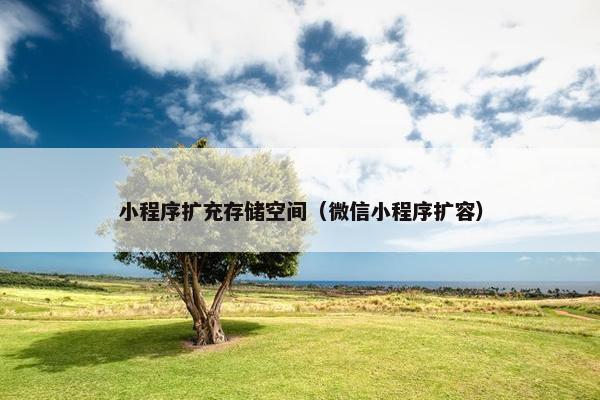 小程序扩充存储空间（微信小程序扩容）