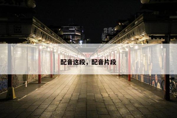 配音这段，配音片段